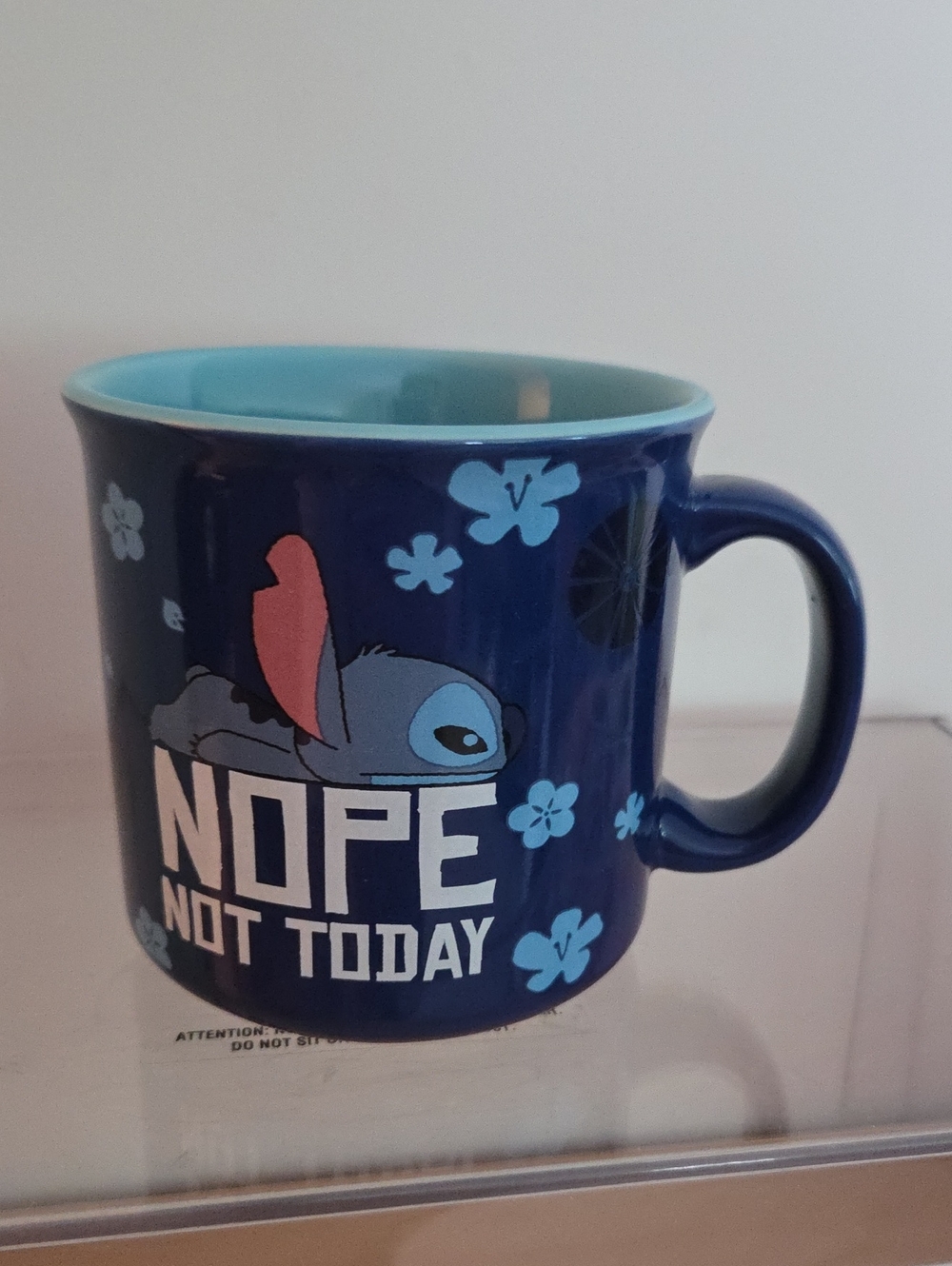 Disney Stitch mug NWOT Says Nope Not Today